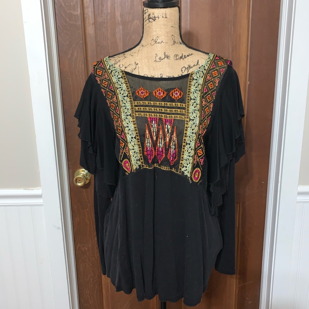 Free people boho blouse worn once